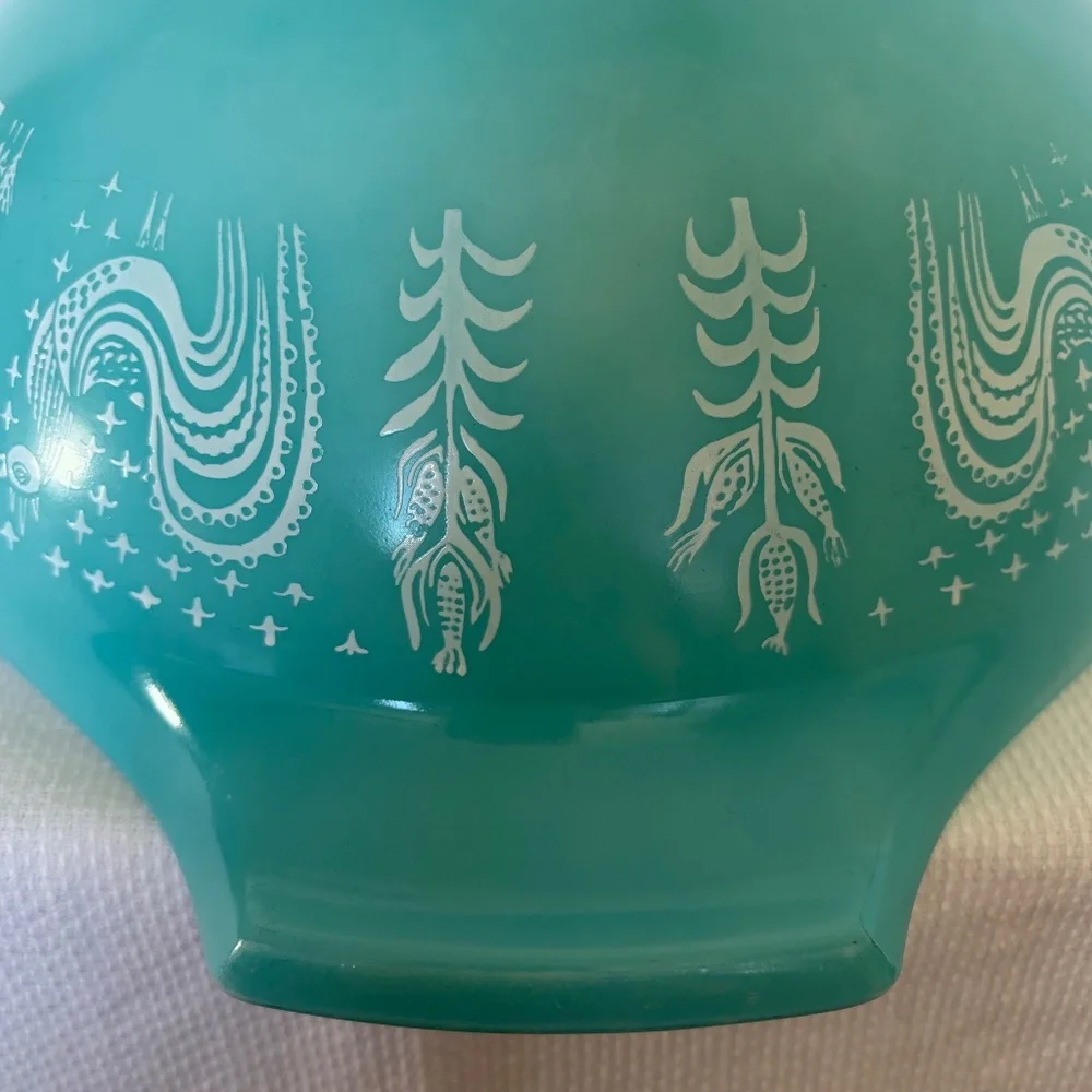 Vintage PYREX 444 Large 4 QT Amish Butterprint Cinderella Mixing Bowl - Picture 12 of 12